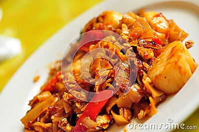 Thai Food - Drunken noodle Stock Photo