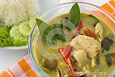 Thai food, Green curry Stock Photo