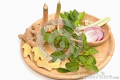 Thai food ingredient ,Thai herb and seasoning Stock Photo