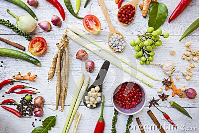 Thai food ingredients Stock Photo