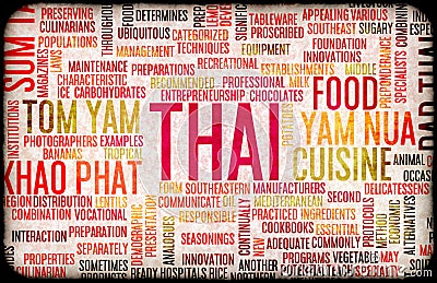 Thai Food Menu Stock Photo