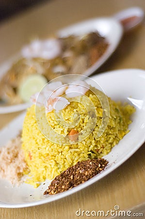 Thai Food Pineapple rice Stock Photo