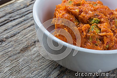 Thai Food ,prepare Fish Cake for cooking Stock Photo