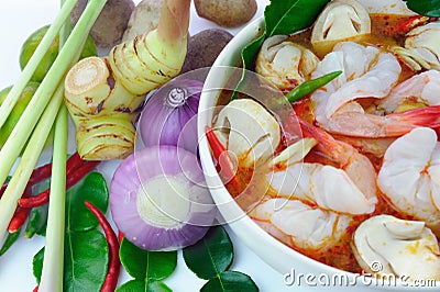 Thai food Tom Yum Goong Stock Photo