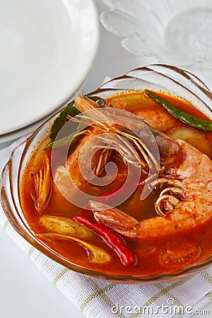 Thai food, Tomyum Kung Stock Photo