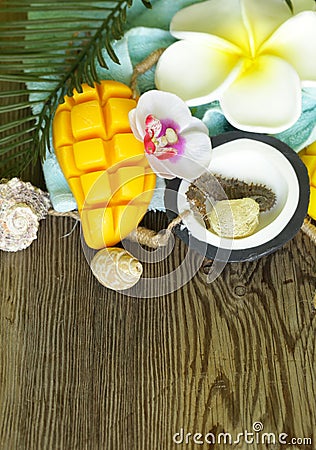 Thai fruit soap Stock Photo