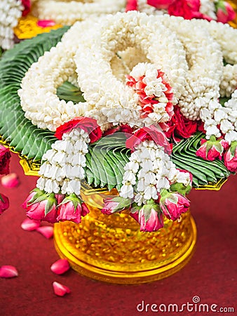 Thai garlands Stock Photo