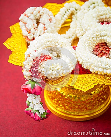 Thai garlands Stock Photo