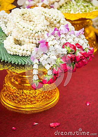 Thai garlands Stock Photo