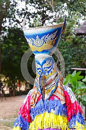 Thai ghost ,Phi ta khon. Editorial Stock Photo