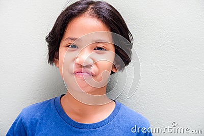 Thai Girl Express Smile Fade Stock Photo