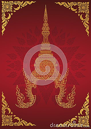 Thai golden crown vector Vector Illustration