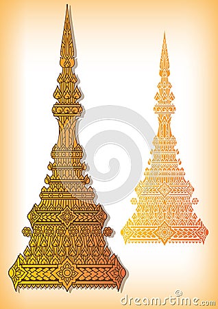 Thai Golden crown vector Vector Illustration