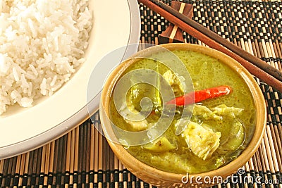 Thai Green Curry Stock Photo