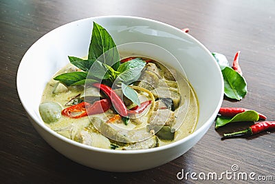 Thai Green Curry. Stock Photo