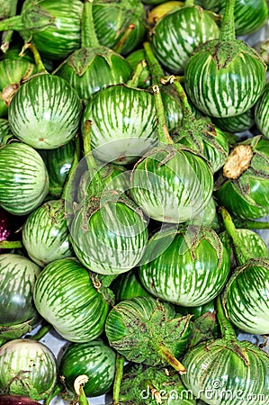 Thai Green Eggplant Stock Photo