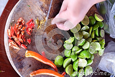 Thai herb for spice Thai food Stock Photo