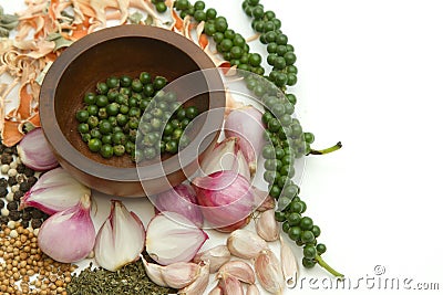 Thai herbs and spices Stock Photo