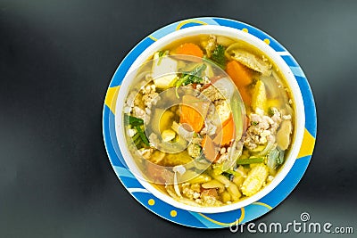 Thai homemade mildly seasoned soup Stock Photo