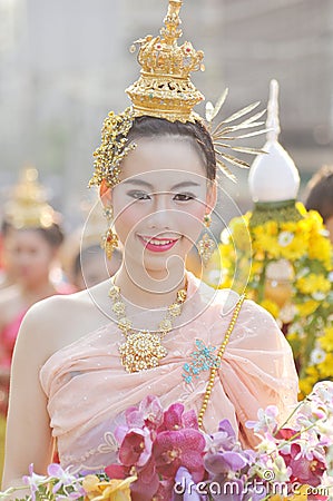 Thai lady smile Editorial Stock Photo