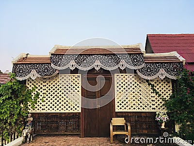 Thai Lanna style house Stock Photo