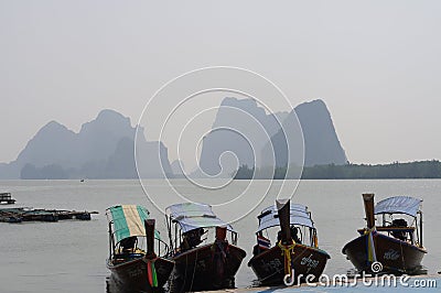 Thai long boats Editorial Stock Photo