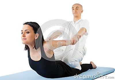 Thai massage Stock Photo