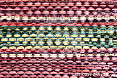 Thai mat, pattern of the mat in local traditional Thailand. Stock Photo