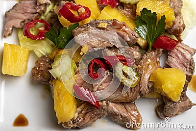 thai meat salad Stock Photo