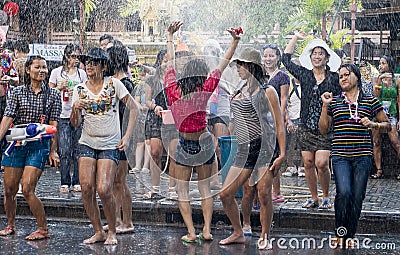 Thai new year festival Editorial Stock Photo