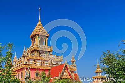 Thai northeast style pagoda, Phrathat Rueng Rong t Stock Photo