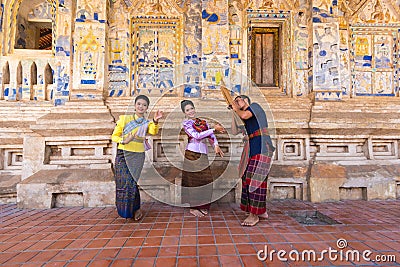Thai northeastern traditional dancing with music Editorial Stock Photo