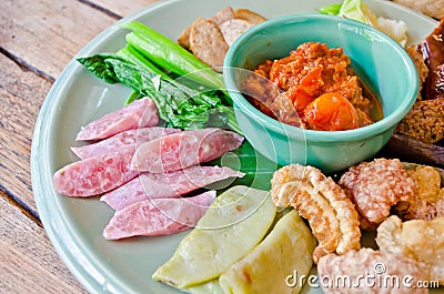 Thai Northern style appetizer Stock Photo