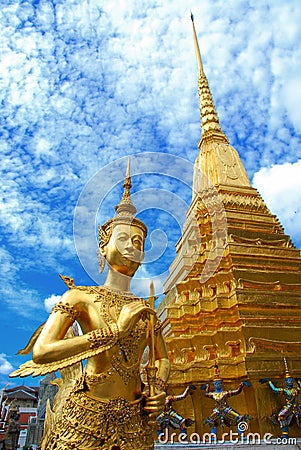 Thai Palace deity Royal Temple Stock Photo