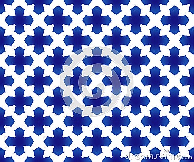 Thai pattern blue and white Vector Illustration