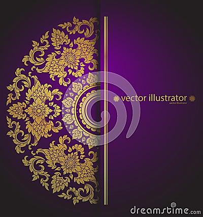 Thai pattern Elegant background Vector Illustration