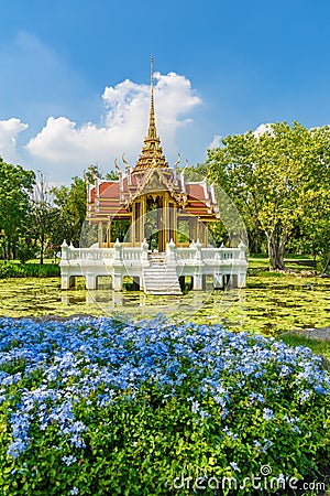 Thai pavilion in Suanluang RAMA IX public park Stock Photo