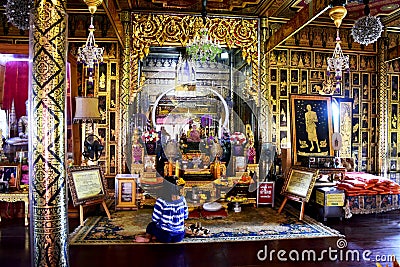 Wat Chulamanee Temple at Amphawa in Samut Songkhram, Thailand Editorial Stock Photo