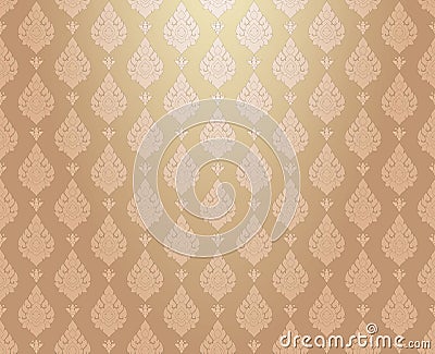 Thai pink brown vintage pattern vector abstract background with spotl Vector Illustration