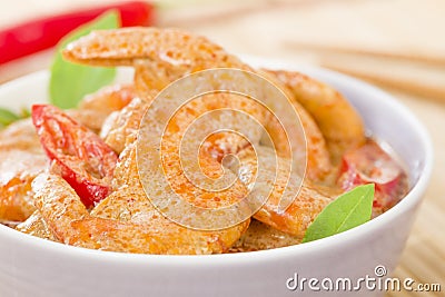 Thai Prawn Curry Stock Photo