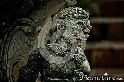 Thai ramakien giant statue Stock Photo