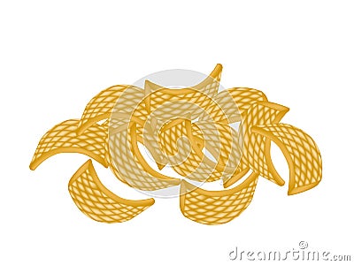 Thai Rice Crackers on A White Background Vector Illustration
