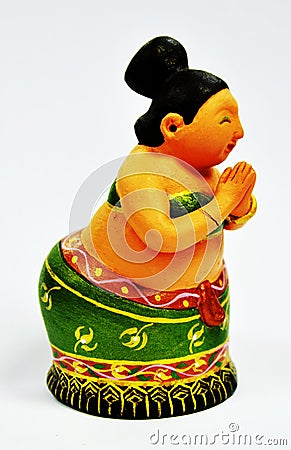 Thai sawadee woman doll Stock Photo