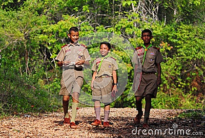 Thai Scouts Editorial Stock Photo