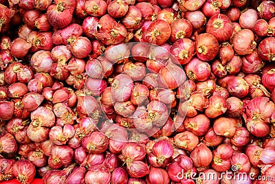 Thai shallot background Stock Photo