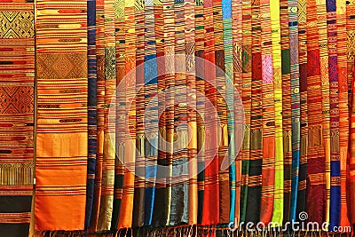 Thai Silk Stock Photo