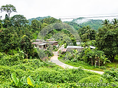 Thai small village Stock Photo