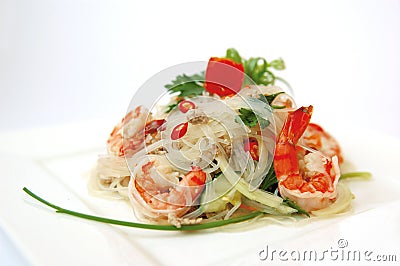 Thai spicy seafood salad Stock Photo