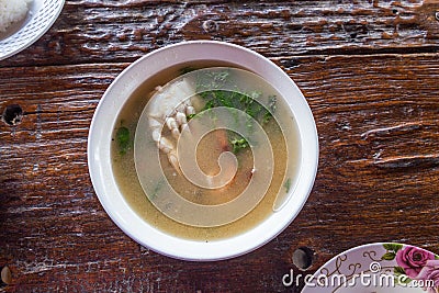 Thai spicy and sour seafood soup Stock Photo