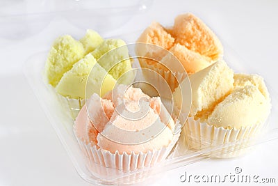 Thai sponge cake is dessert. Stock Photo